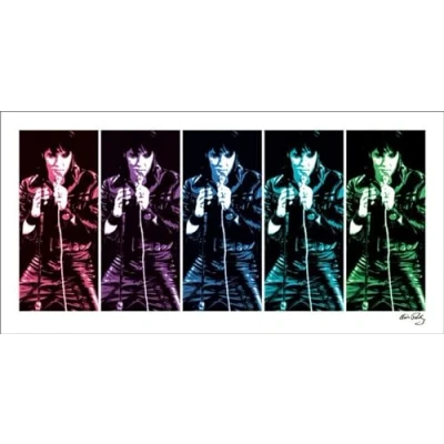 Afbeelding van Kunstdruk Elvis Presley 68 Comeback Special Pop Art 100x50cm