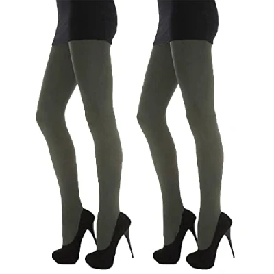 Afbeelding van Dames 300 Denier Zachte Warm &amp; Gezellige Fleece Thermische Panty, 2 Pack Grijs, XL