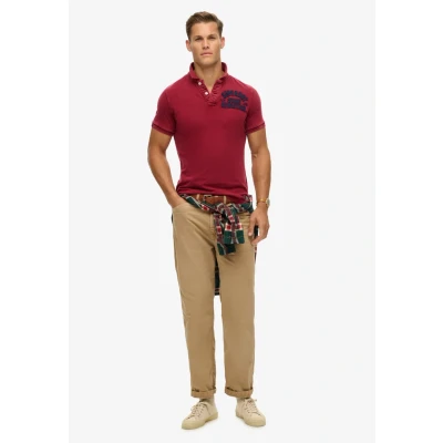 Afbeelding van Superdry Mannen Vintage Athletic Poloshirt Rood Grootte: L