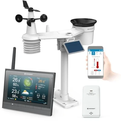 Afbeelding van Bresser Weerstation MeteoChamp 7 in 1 Sensor WLAN Binnen &amp; Buiten incl. Solar