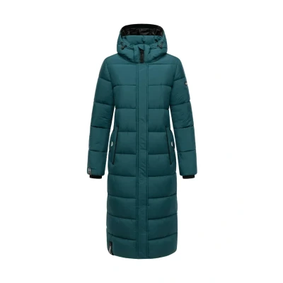 Afbeelding van Navahoo Isalie Winterjas voor dames, warme gewatteerde jas, lang, met afneembare capuchon, XS 3XL, ocean green,