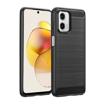 Afbeelding van Motorola Moto G73 Hoesje Siliconen en TPU (zacht) imoshion Softcase/Backcover Zwart Telefoonhoesje