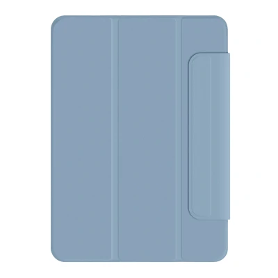 Afbeelding van Apple iPad Pro 11 (2024) M4 Hoes: Pomologic BookCover Bookcase Sky Blue Kunstleder Tablet Hoezen