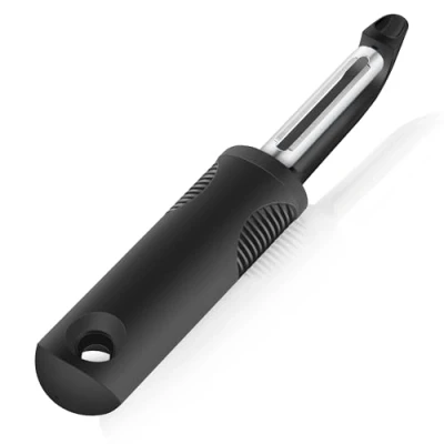 Afbeelding van dunschiller, aspergeschiller, groenteschiller, extra scherp, gekarteld lemmet, tweesnijdend, ergonomische handgreep