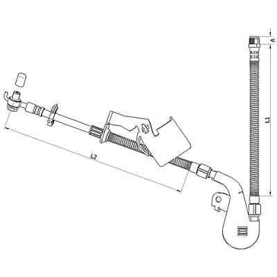Afbeelding van METZGER 4110808 Remslang 283, 221mm M10 x 1mm