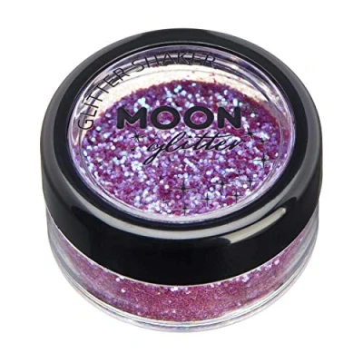 Afbeelding van Moon glitter iriserende glanzende shaker (maanglitter) 100% cosmetische voor gezicht, lichaam, nagels, haar en lippen 5 g paars