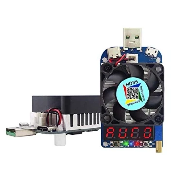 Afbeelding van DollaTek Electronic Load Tester USB Resistor Module Trigger QC2.0 QC3.0 35W 0.25 5A HD35 Discharge Instelbare constante stroom Intelligente temperatuurregeling met koelventilator