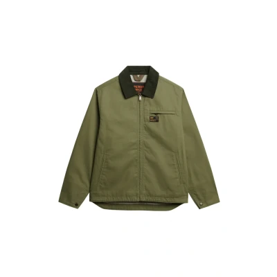 Afbeelding van Superdry Collar Ranch Lichte jas, Heren, Maat: Large, Dusty olive green