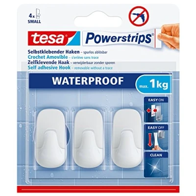 Afbeelding van tesa Powerstrips® Waterproof haken S kunststof wit