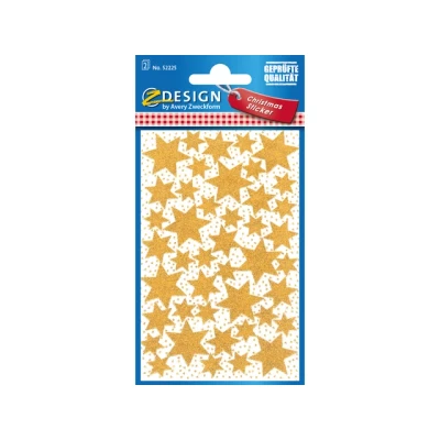 Afbeelding van Avery Av 52800 Etiket Z Design Christmas Pakje A 2 Vel Gouden Sterren