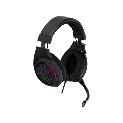 Afbeelding van Koptelefoon met microfoon RGB verlichting Zwart