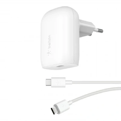 Afbeelding van Boost↑Charge Adapter met kabel USB C naar 1M 30W van Belkin 1 Meter / Wit Kunststof
