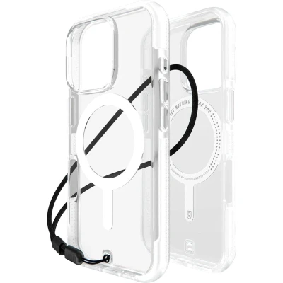 Afbeelding van Apple iPhone 16 Pro MagSafe Hoesje Kunststof BodyGuardz Hardcase/Backcover Clear / White Telefoonhoesje Shockproof/Valbescherming
