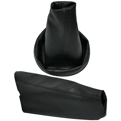 Afbeelding van AERZETIX C57740 schakelmanchet en handremmanchet geschikt voor Mini Cooper One D S R50 R53 2001 2006 Kleur: Zwart Kunstleer