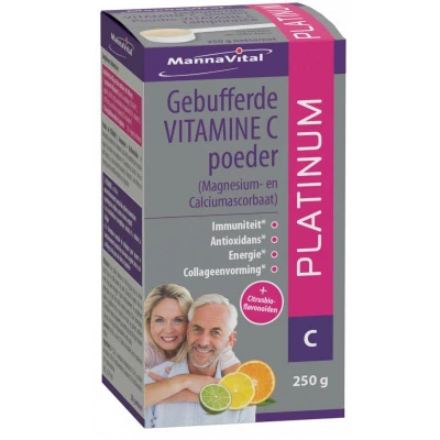Afbeelding van Mannavital Gebufferde Vitamine C Platinum Poeder 250GR
