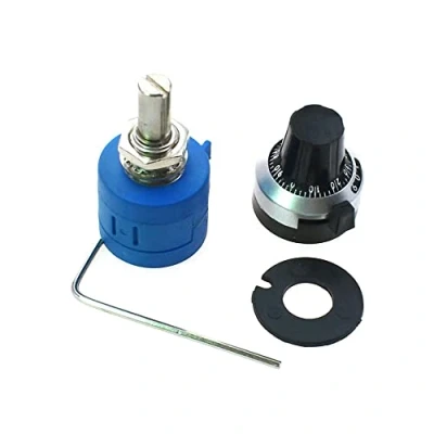 Afbeelding van RELAND SUN 3590S 10 Turn roterende draad gewonden precisie potentiometer pot met 6.35mm knop (5K 502L)