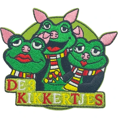Afbeelding van Fjesta© Oeteldonk embleem De 3 kikkertjes