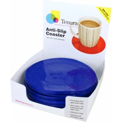 Afbeelding van Anti slip matten rond rood 14 cm display 25 st Able2
