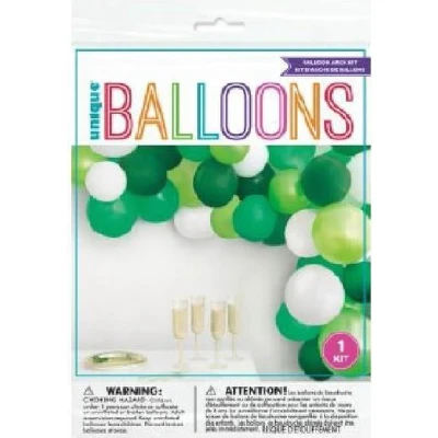 Afbeelding van Ballonnenboog kit groen wit 40 ballonnen