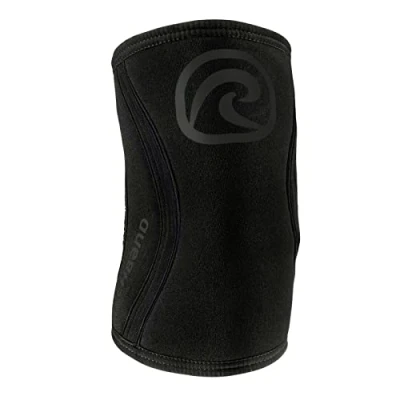 Afbeelding van Rehband elleboogverband van 5 mm SBR/neopreen, elleboogmouw voor krachttraining, anatomisch ontwerp, antislip en nauwsluitend dames heren, Kleur:Carbon/Zwart 1 Stuk, Maat:M