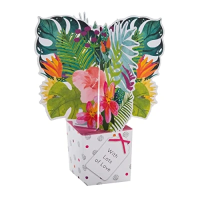 Afbeelding van Hallmark Pop Up Moederdag Kaart 3D Tropische Bloemen Ontwerp