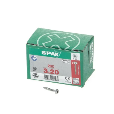 Afbeelding van Spax T star spaanplaatschroef vz ck 3.0x20mm Torx TX10 (200 st)