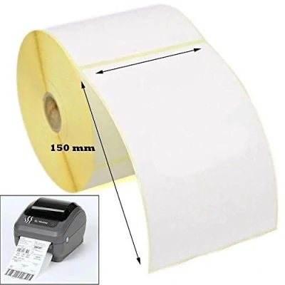 Afbeelding van 1 rol (500 etiketten) Direct Thermische Etiketten Wit (6&quot; bij 4&quot;) 100mm x 150mm voor Zebra Printer GK420D GX420D GK420T
