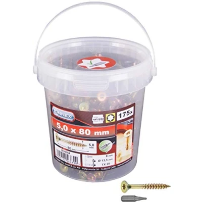Afbeelding van CONNEX B30084 Uni Screws TX emmer 5,0x80 a 175pcs