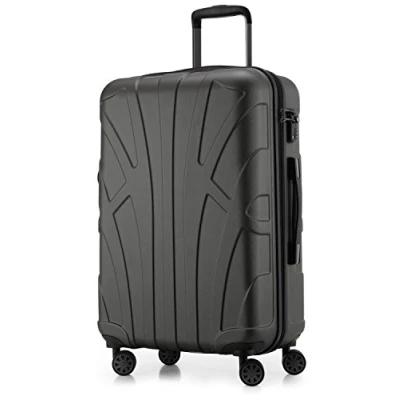 Afbeelding van Suitline harde koffer trolley check in bagage, TSA, 66 cm, ca. 58 liter, 100% ABS mat grafiet