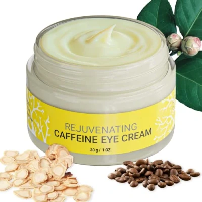 Afbeelding van Oogcreme voor wallen onder de ogen, donkere kringen en anti rimpel Oog creme veroudering mannen vrouwen dames heren Caffeine eye cream Geformuleerd in San Francisco