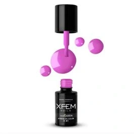 Afbeelding van XFEM Paars UV/LED Hybrid Gellak 6ml. #056 Glanzend Gel nagellak