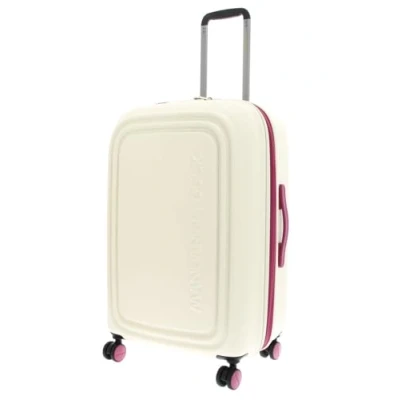 Afbeelding van Mandarina Duck Logo + Trolley Medium EXP, raspberry smoothie, Linea Iconica di in policarbonato