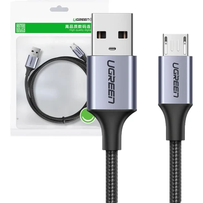 Afbeelding van Ugreen kabel USB micro 2m grijs (60148)