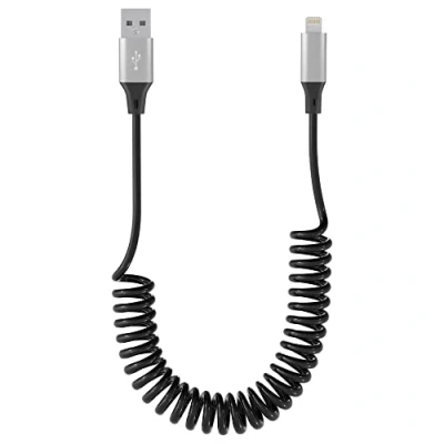 Afbeelding van Coiled Lightning kabel Apple Carplay compatibel [MFi gecertificeerd]