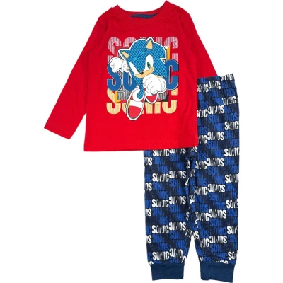 Afbeelding van Sonic the Hedgehog pyjama katoen rood/blauw maat 98