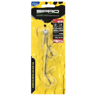 Afbeelding van Spro Screw in Swivel Rig 9cm Treble 13NSB (Lure Lenght 14 20cm) Maat : 15g