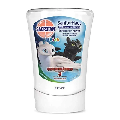 Afbeelding van Sagrotan No Touch Kids Navulling ontdekkingsreizigerpower Aloë Vera voor de automatische zeepdispenser 1 x 250 ml handzeep kinderen