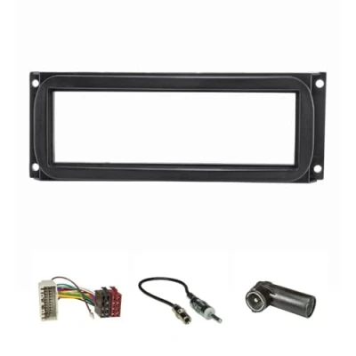 Afbeelding van tomzz Audio 2407 008 Radio installatie frame Set geschikt voor Chrysler Neon pt Cruiser Jeep Wrangler Grand Cherokee met radioadapter iso, antenneadapter Din iso