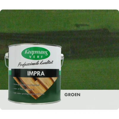 Afbeelding van Koopmans Impra Lichtgroen Hoogglans Transparant 2.5L kleur Groen Beits