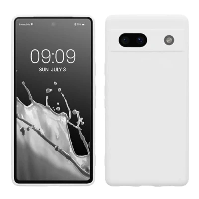 Afbeelding van kwmobile telefoonhoesje geschikt voor Google Pixel 7a Hoesje smartphone Precisie camera uitsnede In mat wit
