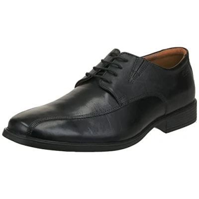 Afbeelding van Clarks heren tilden walk oxford, zwart leder, 40 EU Breed