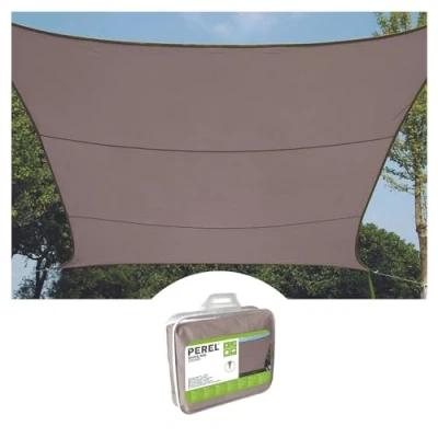 Afbeelding van Schaduwdoek rechthoek Perel 2 x 3 meter (Waterafstotend, Taupe)