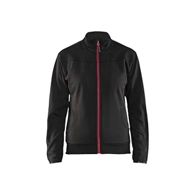 Afbeelding van Blaklader Dames service sweatshirt met rits 3394 2526 Zwart/Rood S