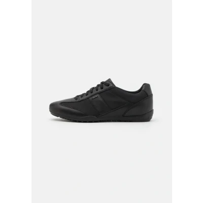Afbeelding van Geox Wells Sneakers laag, Heren, Maat: 44, Black Leer en textiel