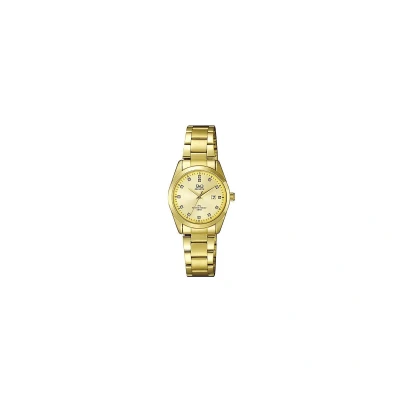 Afbeelding van Q&amp;Q horloge met goudkleurige stalen band
