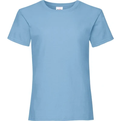 Afbeelding van Fruit Of The Loom Meisjes Kinderen Valewewight T shirt met korte mouwen (Hemel Blauw)
