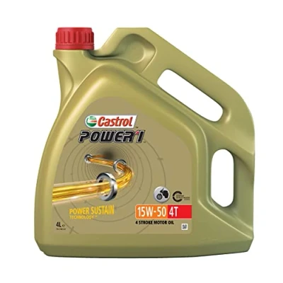 Afbeelding van Castrol Synthese motorolie Power 1 4T SAE 15W 50 4L doorzichtig