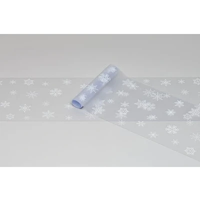 Afbeelding van d c fix glasfolie, statisch hechtende inkijkbescherming, uv bescherming, decoratiefolie, keuken, badkamer, raam, statische raamstrepen, sneeuwvlokken, 20 cm x 1,5 m