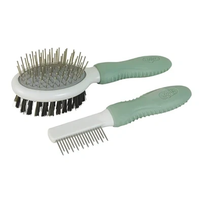 Afbeelding van Zolux Rodent Verzorgingset Vachtborstel 18x50x167 mm Groen Wit
