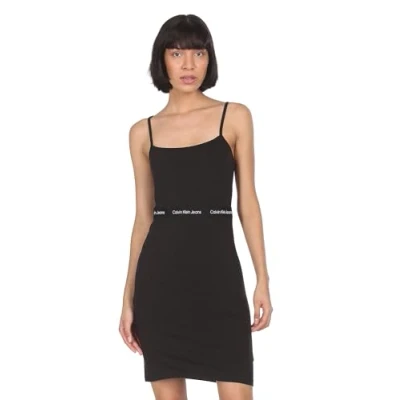 Afbeelding van Calvin Klein Jurk met spaghettibandjes LOGO ELASTIC STRAPPY DRESS